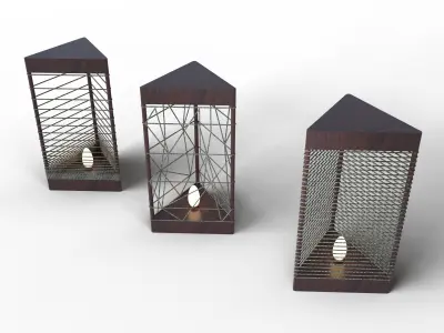 Rope Lamps 3D model