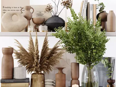 Decorative Set 163 Low-poly 3D model