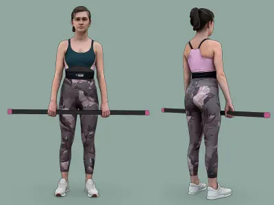 Stylized Fitness Character 3D model