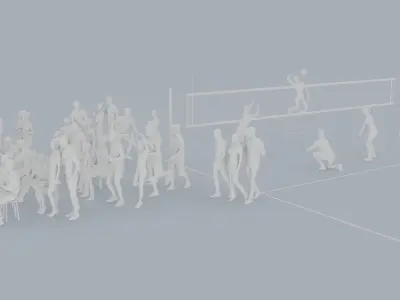 06 SPORT SUMMER CASU1 SITTELE SITTING PEOPLE SCANS MAN WOMAN 3D print model