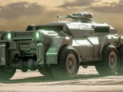 SCI-FI Vehicles - 45 Kitbash Parts Low-poly 3D model