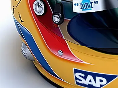 Helmet F1 2007 - 2010 Lewis Hamilton 3D model