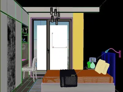 Young Room Scene Free 3D model