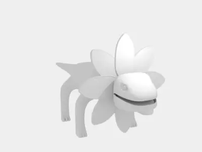  Petal Monster Lizard  Low-poly 3D model