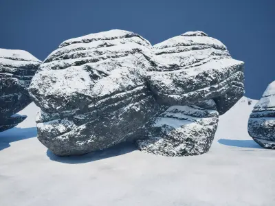 Unreal Engine High-quality modular rock pack  and environment Low-poly 3D model