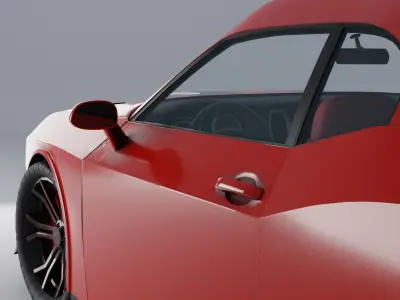 Dodge Challenger 2008 Low-poly 3D model
