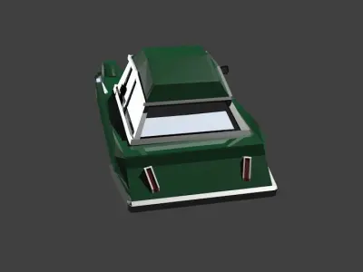 Cartoon Porsche 911 lowpoly Low-poly 3D model