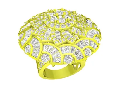 A7848 Luxury Diamond Fashion Women Ring 3D print model