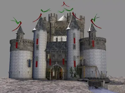 Medieval Castle Dalle 3D model