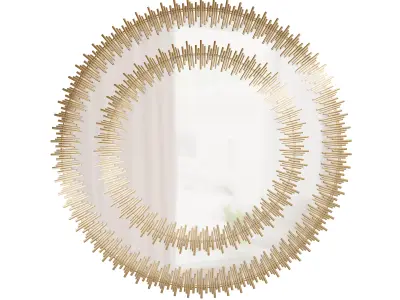 wall-mirror gold mirror with circular design Free 3D model