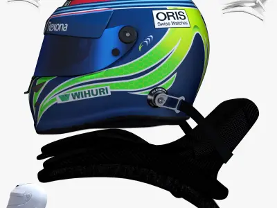 Massa Helmet 2016 Low-poly 3D model