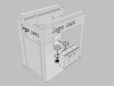 Booth Exhibition Stand a3 3D model