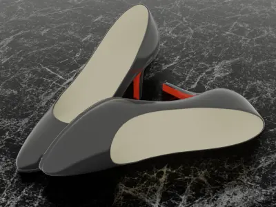 CHRISTIAN LOUBOUTIN HIGH HEELS STILETTO 3D SHOES Low-poly 3D model