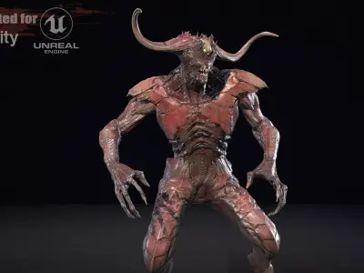 DemonG Low-poly 3D model