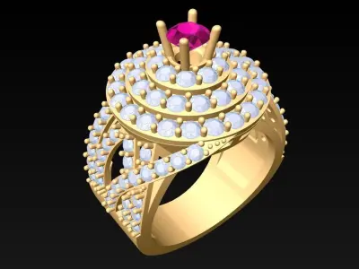 Diamond Ring - Womens Rings - N3748 3D print model