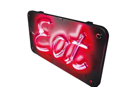 Retro Eat Neon Sign Low-poly 3D model