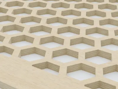 Decorative Wood Panel Set 3D model