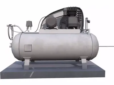 Air Compressor Low-poly 3D model