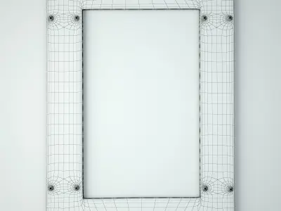 Reclaimed Industrial Dolly Wood Mirror 3D model