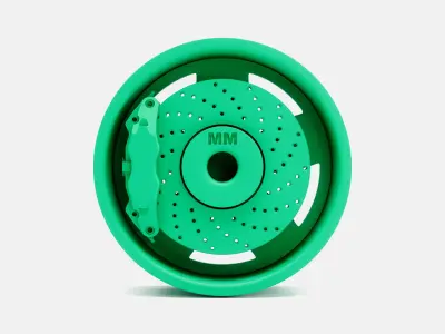 15x6 Daisy Wheel and Brake 3D print model