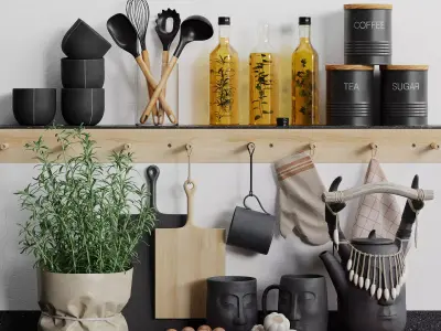 Decorative kitchen set 03 by Systemh11 3D model