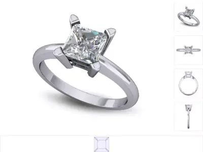 Women ring 3dm stl render detail 3D print model 30