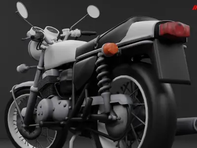 Motorcycle Low-poly 3D model