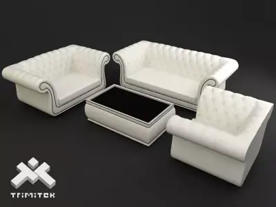Chesterfield style furniture collection 3D Model Pack