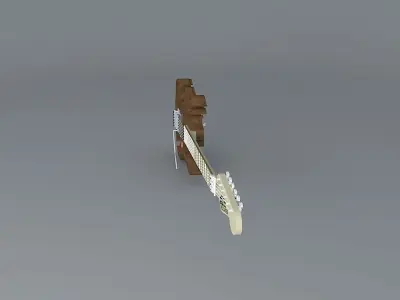 Old custom guitar Free 3D model
