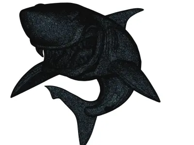 Shark Cartoon 3D Printable Model STL OBJ 3D print model