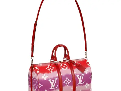 Louis Vuitton Bag Keepall Bandouliere 45 Escale Red Low-poly 3D model