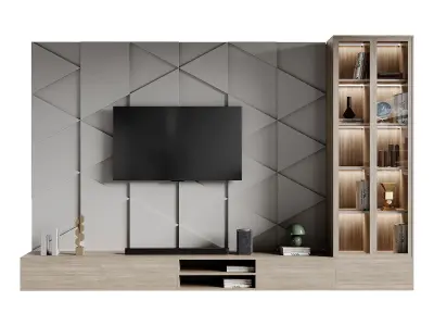 Modern TV Wall 026 3D model