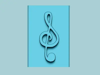 Stamp 05 - Music - Fondant Decoration Maker Toy 3D print model
