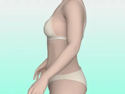 Underwear set for women 3D model