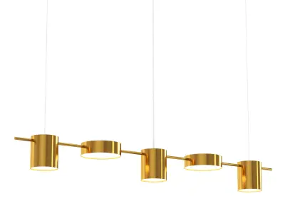Counterpoint LED Linear Chandelier Low-poly 3D model