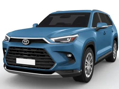 Toyota Grand Highlander 2024 Low-poly 3D model