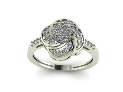 engagement ring for daimonds 3D print model