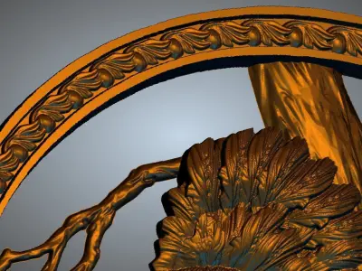 Pheasant on a tree 3D print model