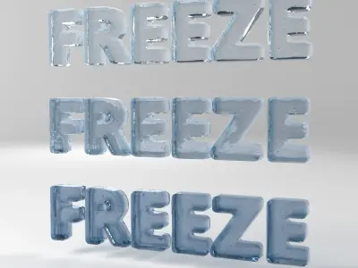 Freeze ice cubes Low-poly 3D model