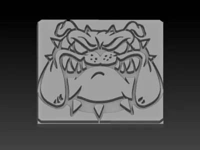 Bulldog head 3D print model