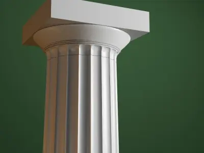 decor greek doric column Temple of Diana Propylaea at Eleusis  3D print model
