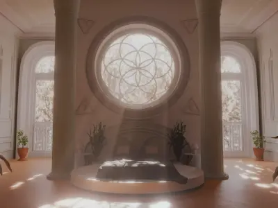 Classic Royal Bedroom Design for Blender 3D model