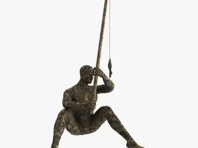  fisherman is cast iron with a bronze finish 3D model