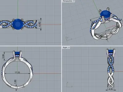 gold ring code 18 3D print model