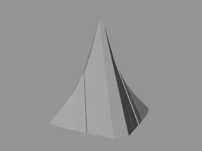Artistic Decorative Peak Structure Low-poly 3D model