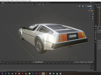 DeLorean DMC-12 1981 Low-poly 3D model
