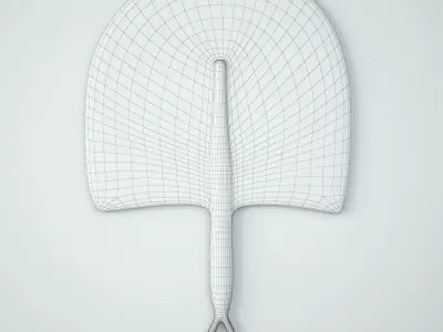 African Handwoven Fan 11 3D model