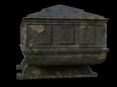 Sarcophagus Low-poly 3D model