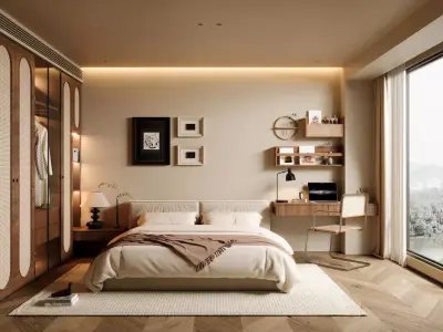 Modern Bedroom 3D Model 3D model