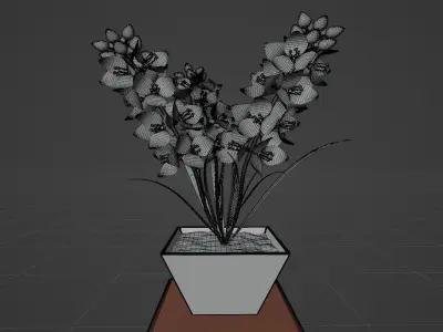 3D Flower pot Low-poly 3D model